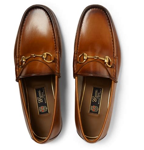 gucci men leather loafer|gucci men's loafer with horsebit.